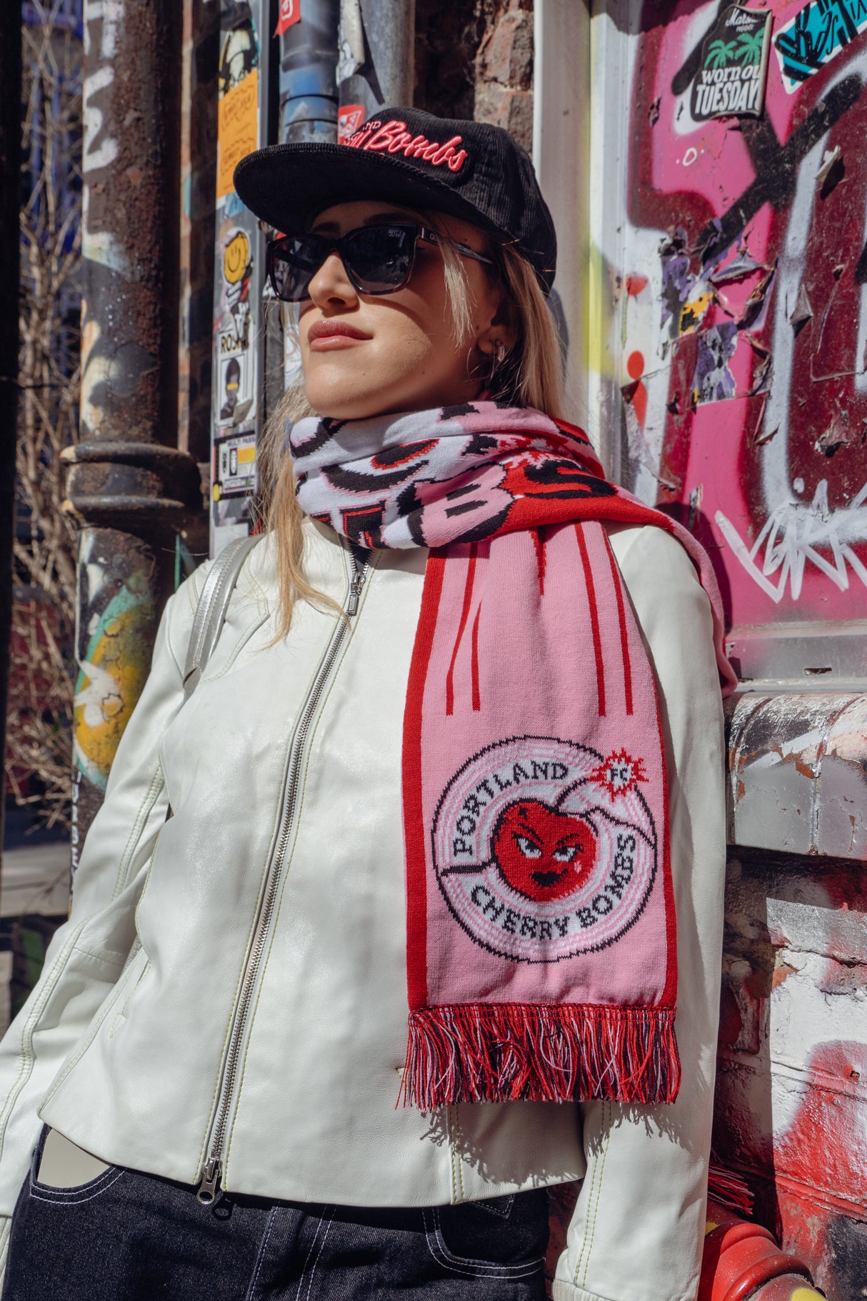 Cherry Bombs FC Inaugural Scarf