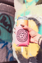 Cherry Bombs Pink Crest Coozie