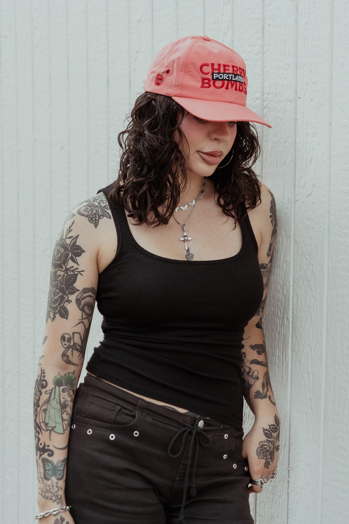 Cherry Bombs Pink Nylon Hat