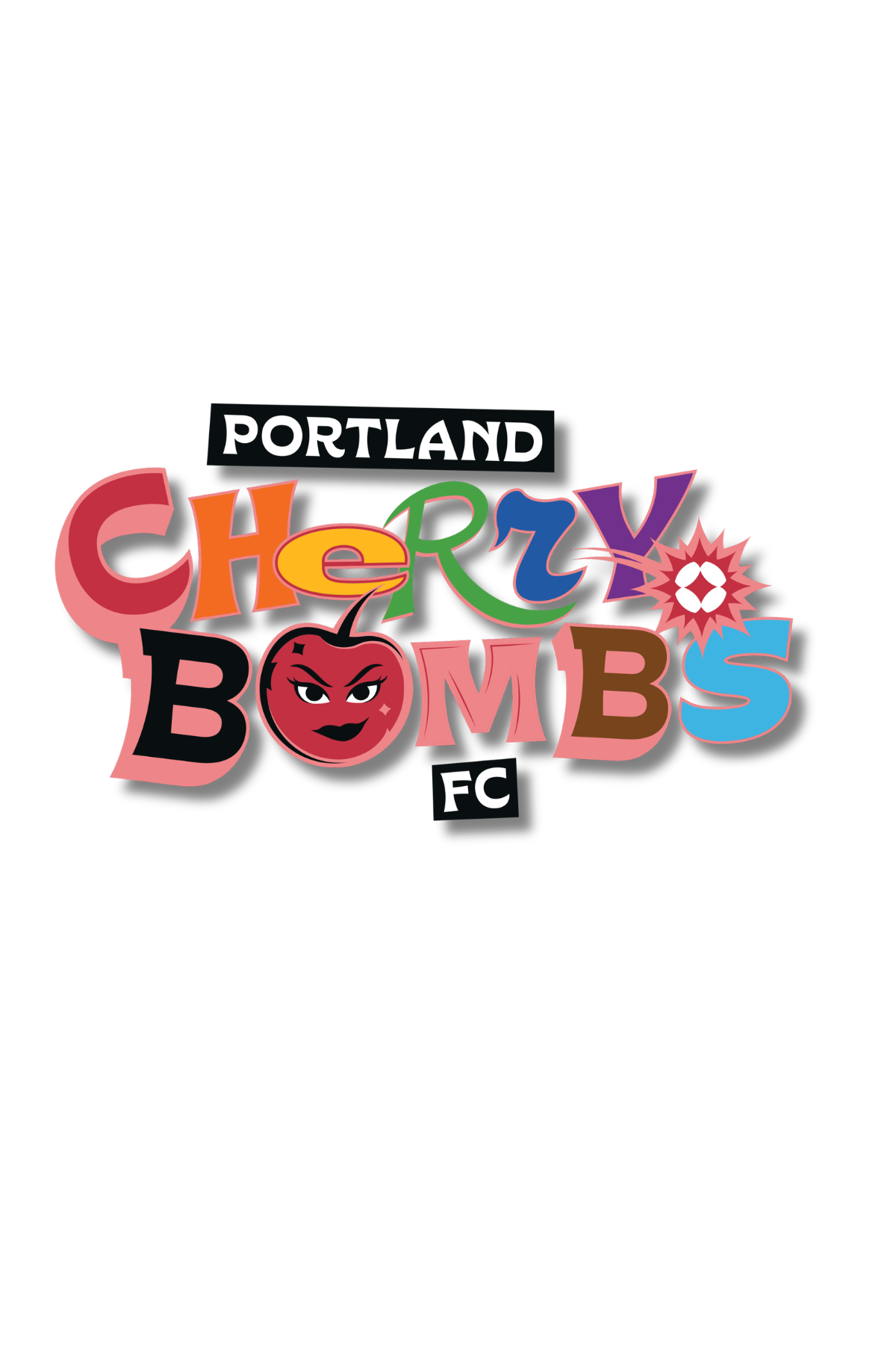 Cherry Bombs Pride Wordmark Sticker